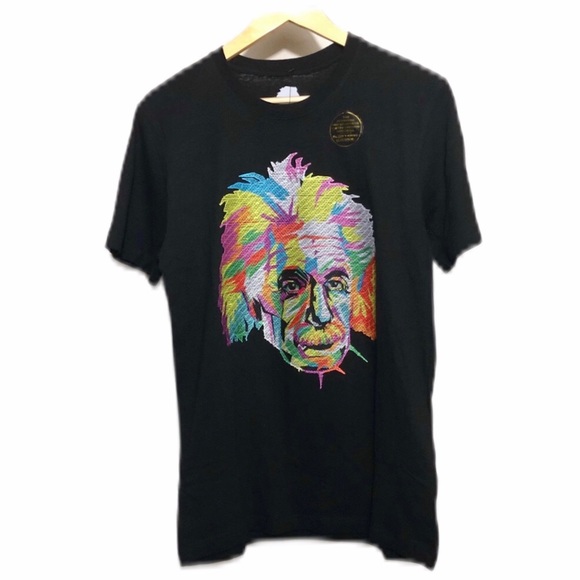 Albert Einstein Other - Albert Einstein Graphic Unisex Tee Abstract Black